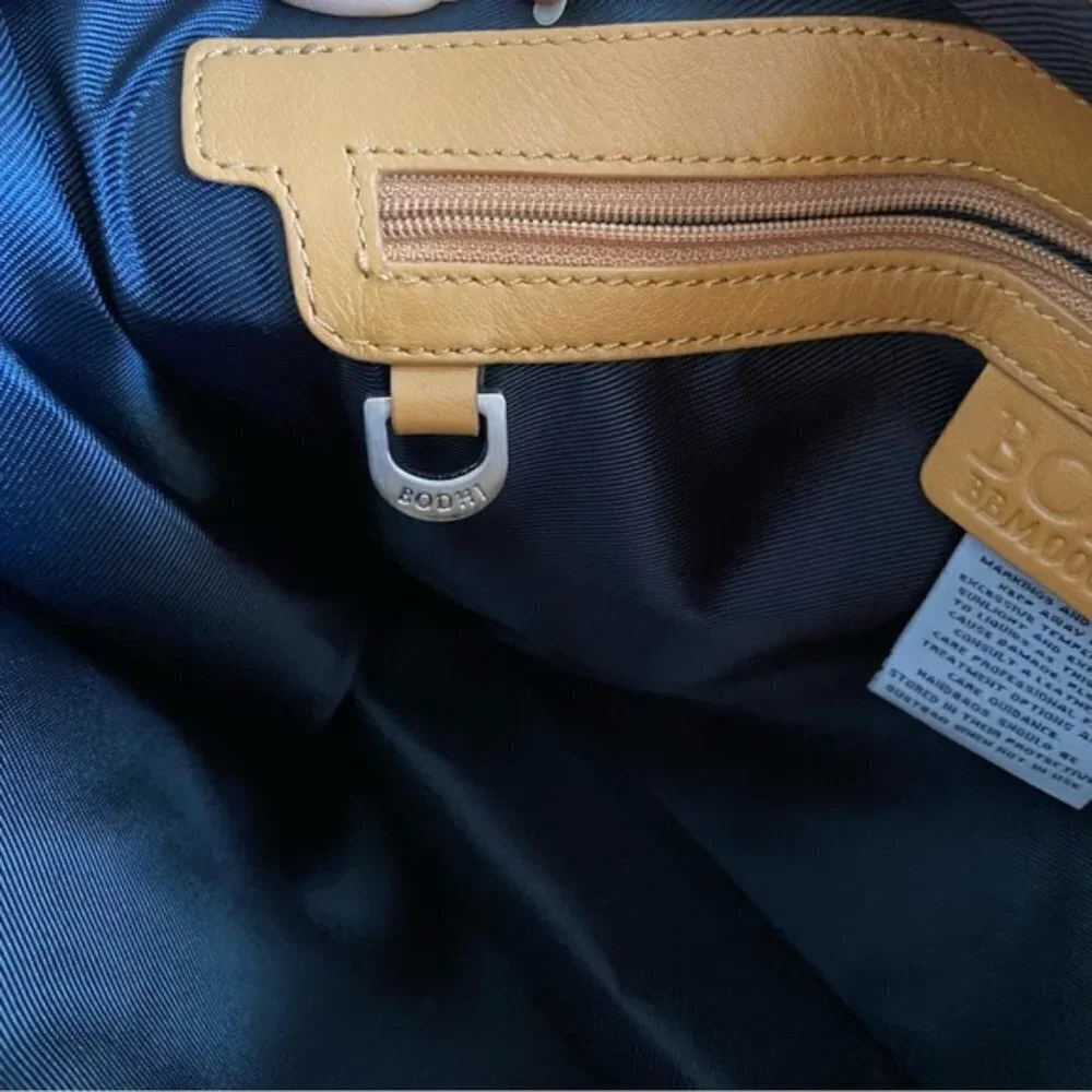 New BODHI laptop satchel messenger bag tan and brown